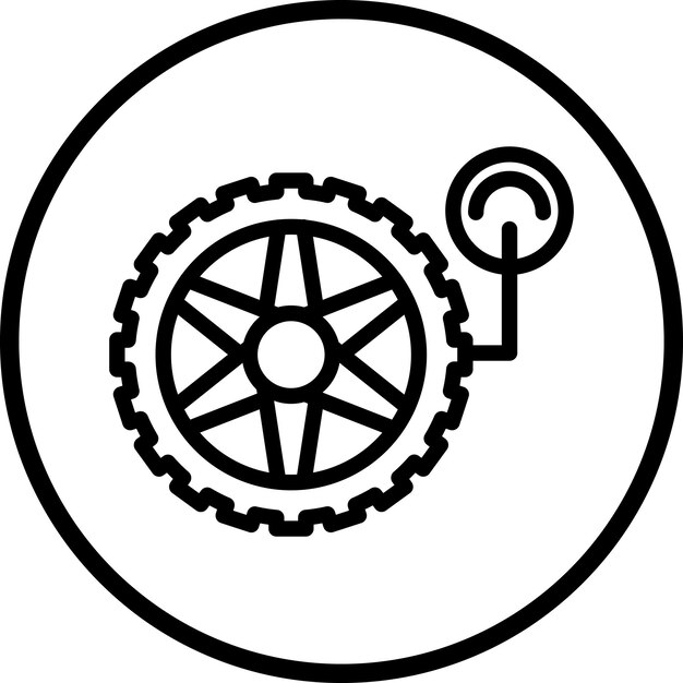 Estilo del icono de mantenimiento de neumáticos de diseño vectorial