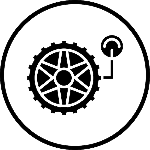 Estilo del icono de mantenimiento de neumáticos de diseño vectorial