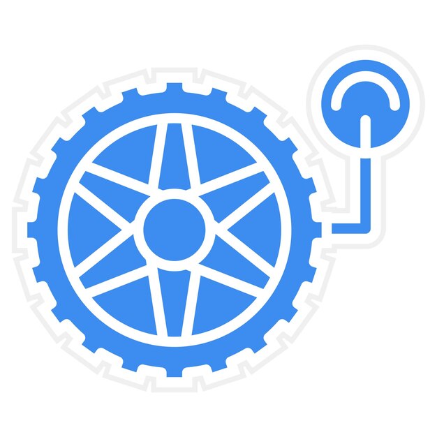 Estilo del icono de mantenimiento de neumáticos de diseño vectorial