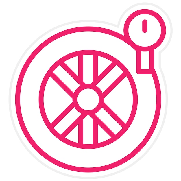 Estilo del icono de mantenimiento de neumáticos de diseño vectorial