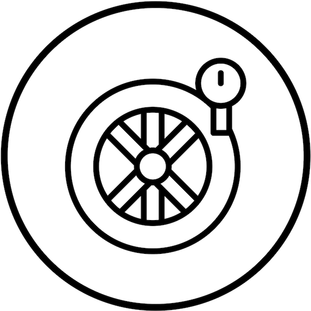 Estilo del icono de mantenimiento de neumáticos de diseño vectorial