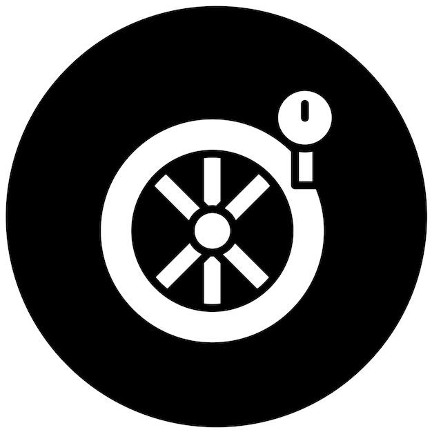 Estilo del icono de mantenimiento de neumáticos de diseño vectorial