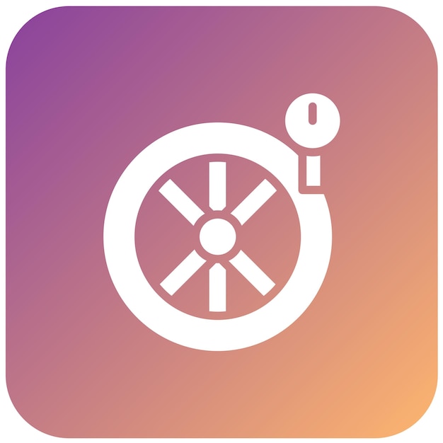Estilo del icono de mantenimiento de neumáticos de diseño vectorial