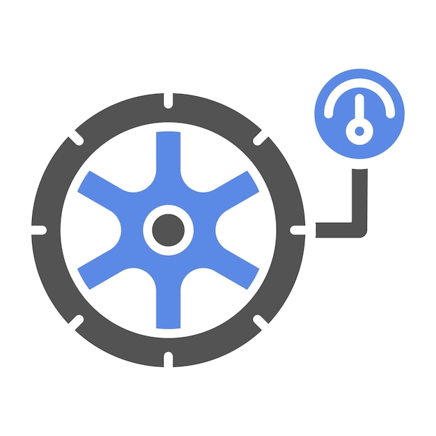 Estilo del icono de mantenimiento de neumáticos de diseño vectorial