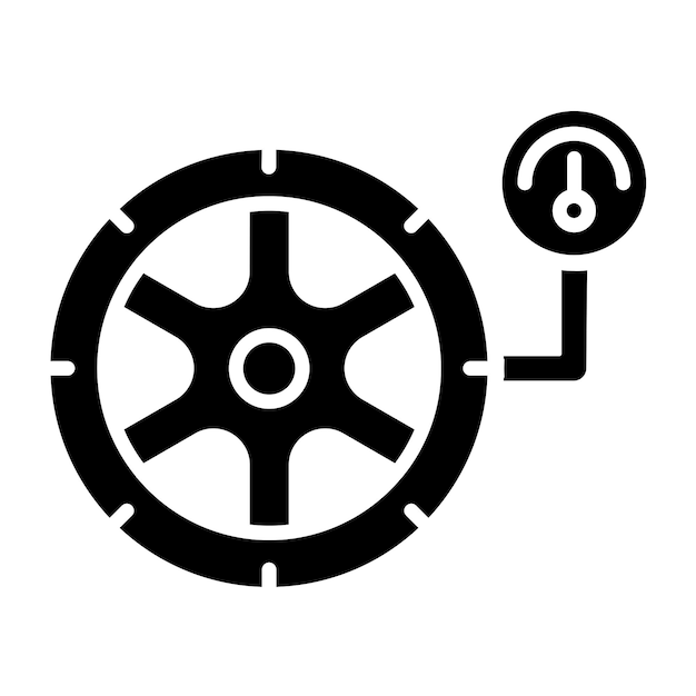 Estilo del icono de mantenimiento de neumáticos de diseño vectorial