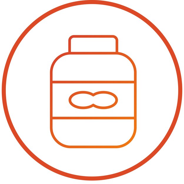 Estilo del icono de la mantequilla de maní