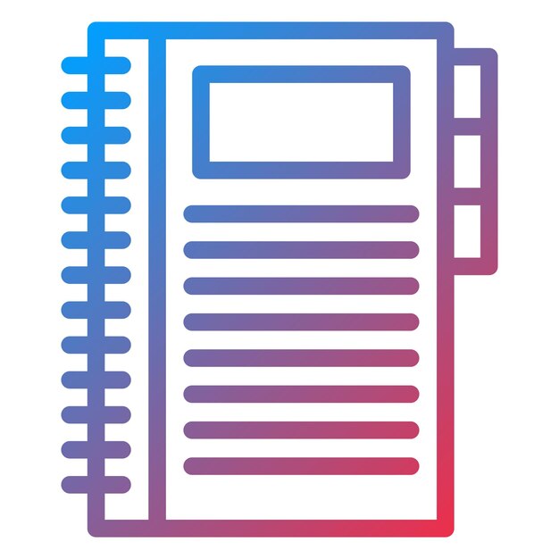 Estilo del icono del manual de diseño vectorial