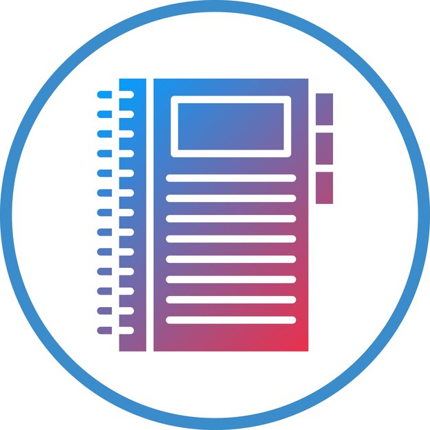 Estilo del icono del manual de diseño vectorial