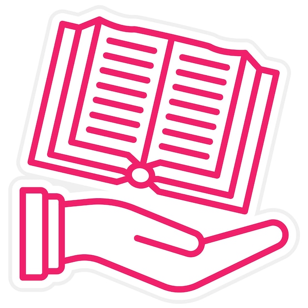 Estilo del icono del manual de diseño vectorial