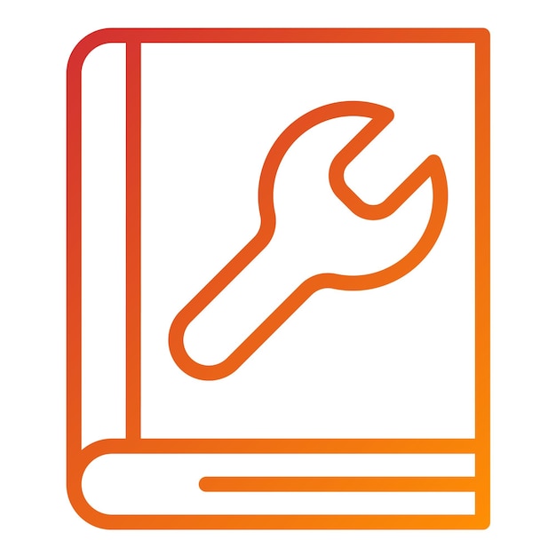 Estilo de icono del manual de usuario de diseño vectorial