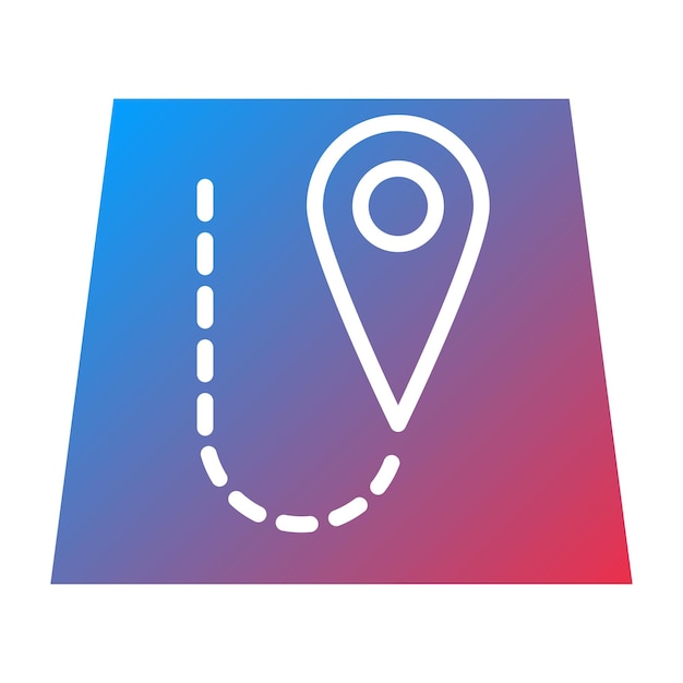 Estilo del icono del mapa de diseño vectorial