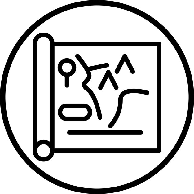 Estilo del icono del mapa de diseño vectorial