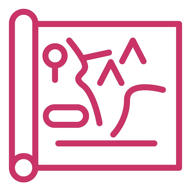 Estilo del icono del mapa de diseño vectorial