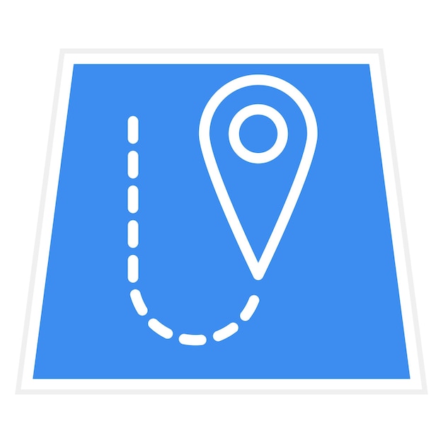 Estilo del icono del mapa de diseño vectorial