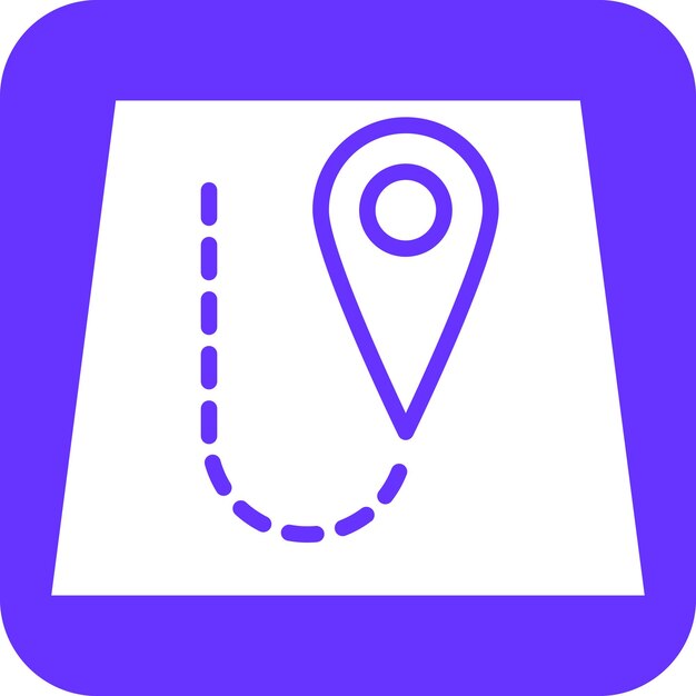 Estilo del icono del mapa de diseño vectorial