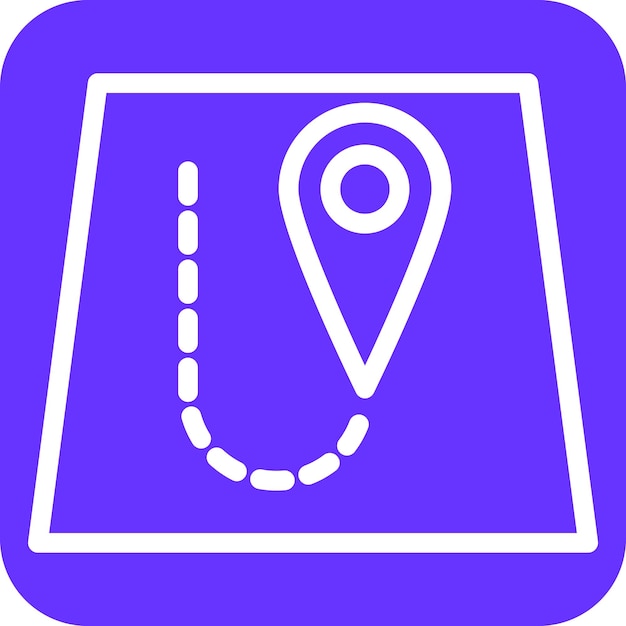 Estilo del icono del mapa de diseño vectorial