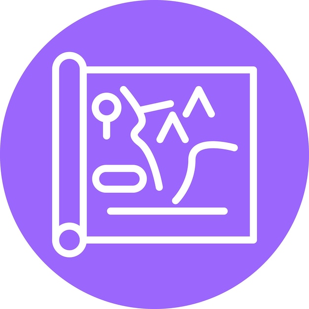 Estilo del icono del mapa de diseño vectorial