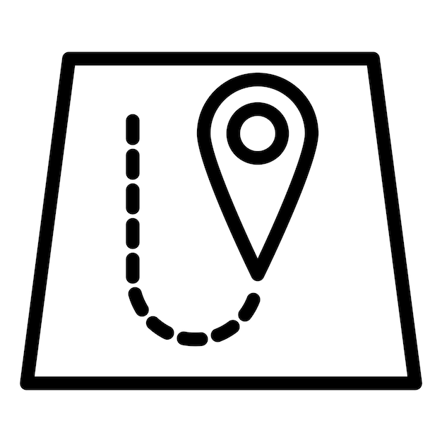 Estilo del icono del mapa de diseño vectorial