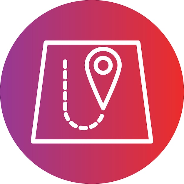 Estilo del icono del mapa de diseño vectorial
