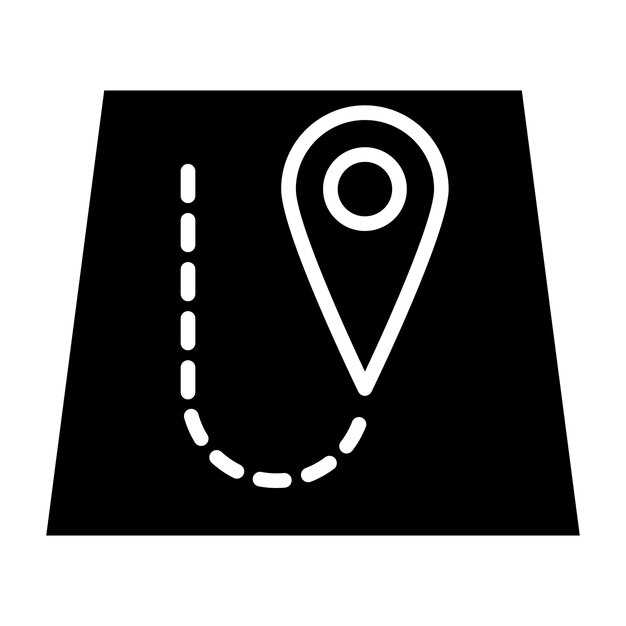 Estilo del icono del mapa de diseño vectorial