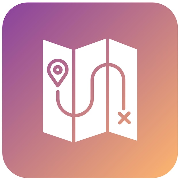 Estilo del icono del mapa de diseño vectorial