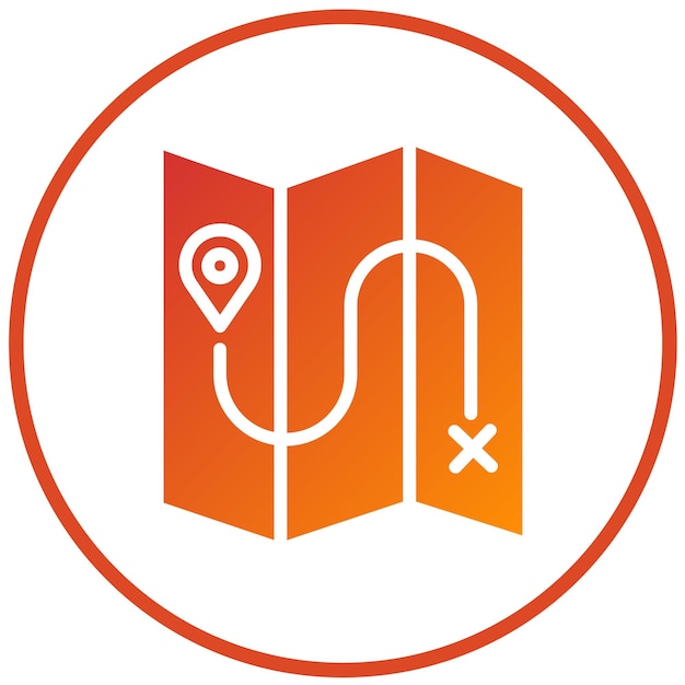 Estilo del icono del mapa de diseño vectorial