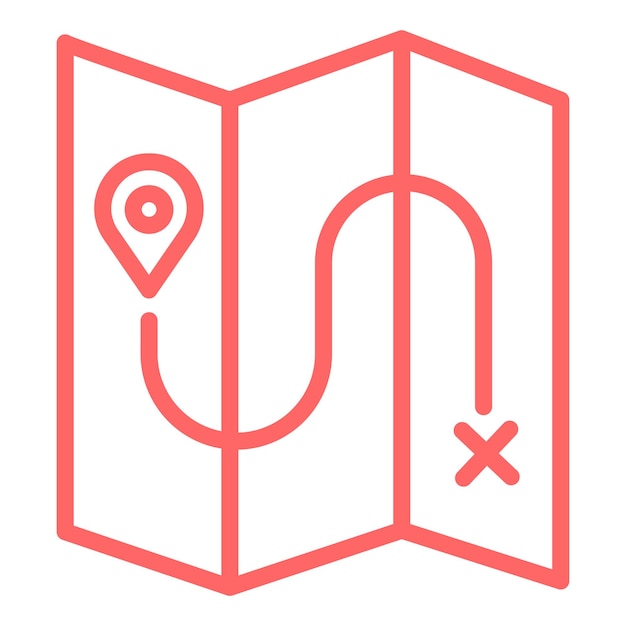 Estilo del icono del mapa de diseño vectorial