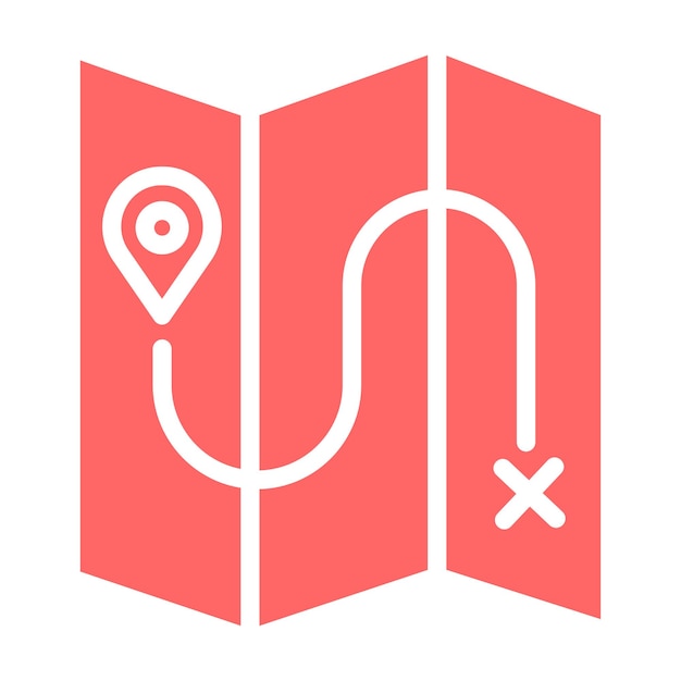 Estilo del icono del mapa de diseño vectorial