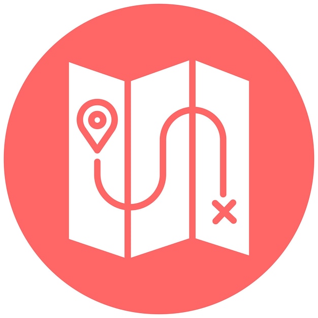Estilo del icono del mapa de diseño vectorial