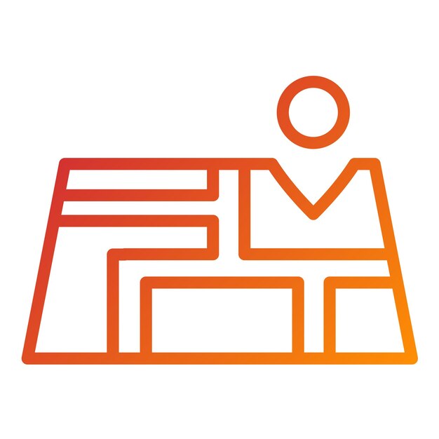 Estilo del icono del mapa de diseño vectorial