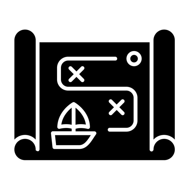 Estilo del icono del mapa de diseño vectorial