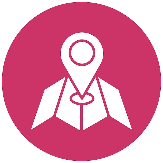 Estilo del icono del mapa de diseño vectorial