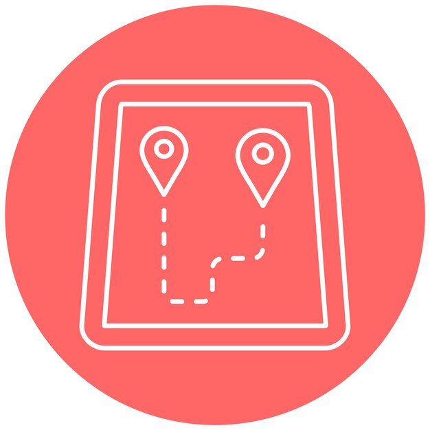 Estilo del icono del mapa de diseño vectorial
