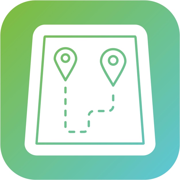 Estilo del icono del mapa de diseño vectorial