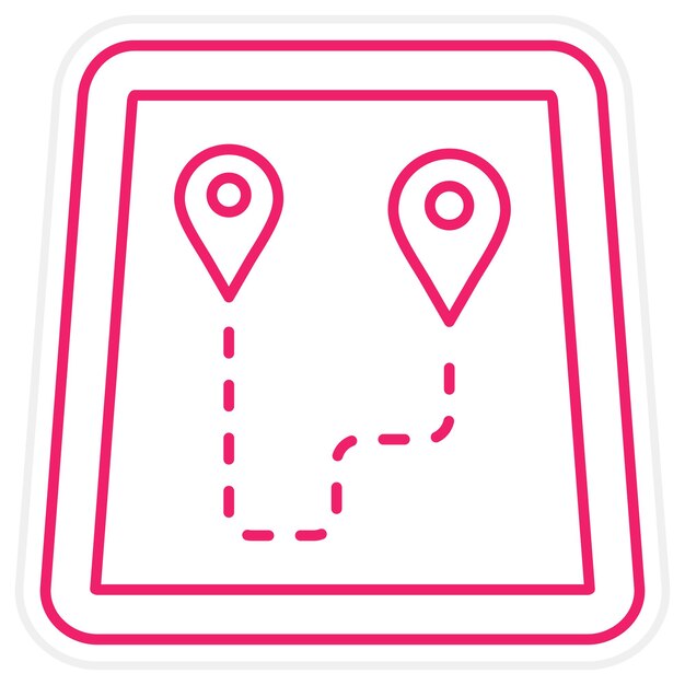 Estilo del icono del mapa de diseño vectorial