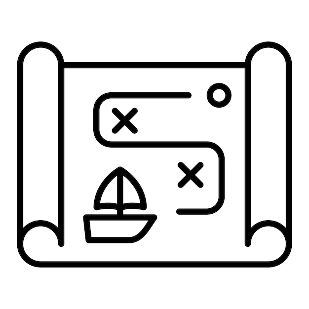 Estilo del icono del mapa de diseño vectorial