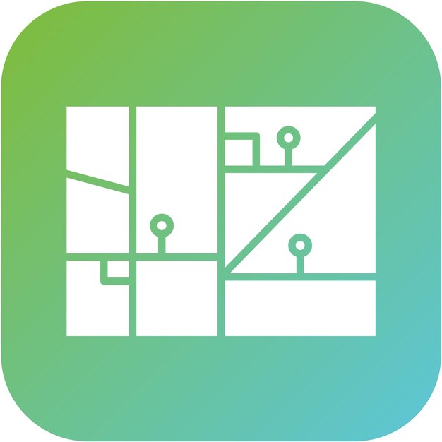 Estilo del icono del mapa de diseño vectorial