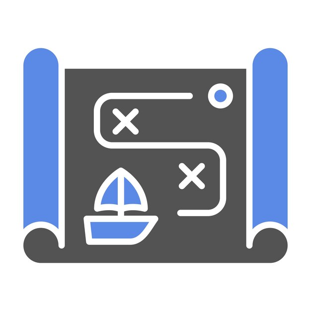 Estilo del icono del mapa de diseño vectorial