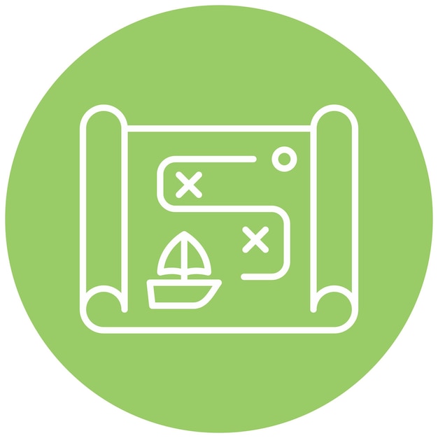 Estilo del icono del mapa de diseño vectorial