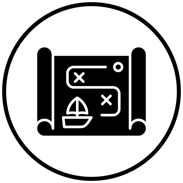 Estilo del icono del mapa de diseño vectorial