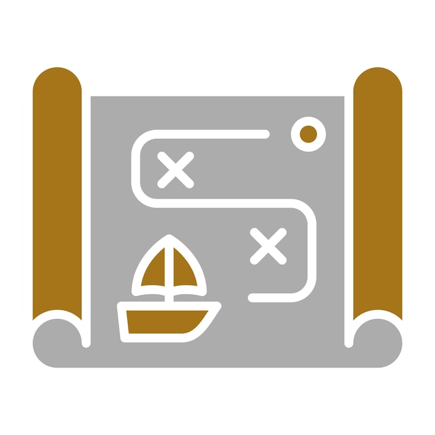 Estilo del icono del mapa de diseño vectorial
