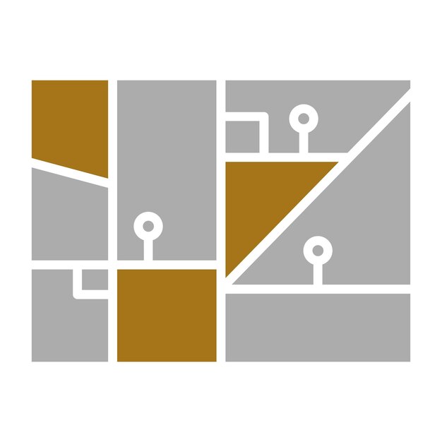 Estilo del icono del mapa de diseño vectorial
