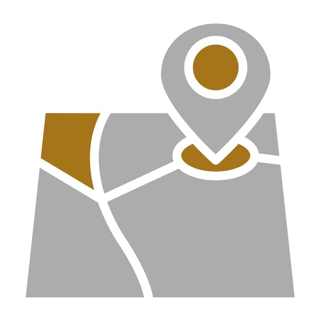 Estilo del icono del mapa de diseño vectorial