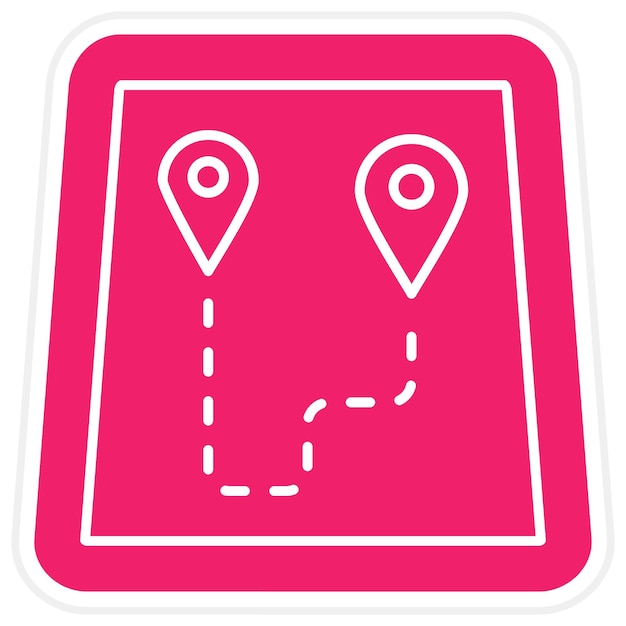 Estilo del icono del mapa de diseño vectorial