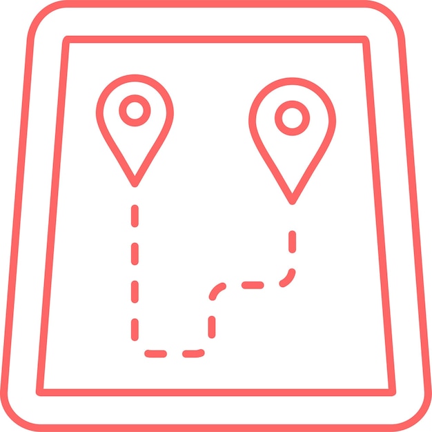 Estilo del icono del mapa de diseño vectorial