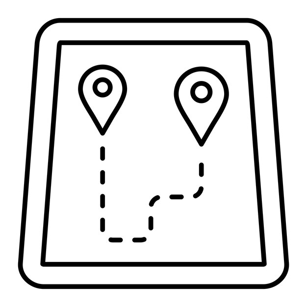 Estilo del icono del mapa de diseño vectorial