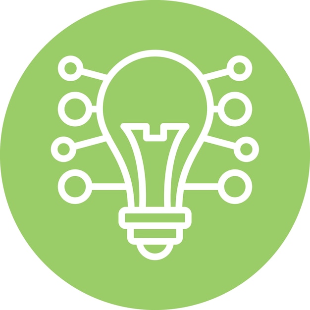 Estilo del icono de mapas mentales de diseño vectorial