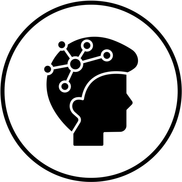 Estilo del icono de mapas mentales de diseño vectorial