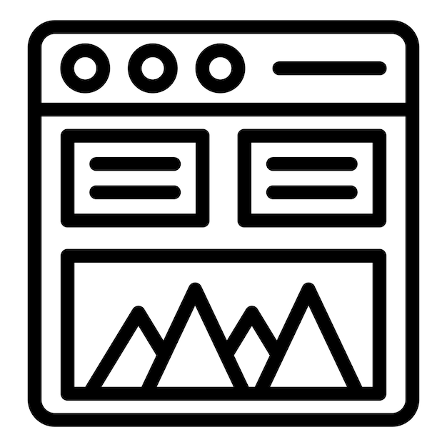 Estilo del icono de la maqueta de diseño vectorial