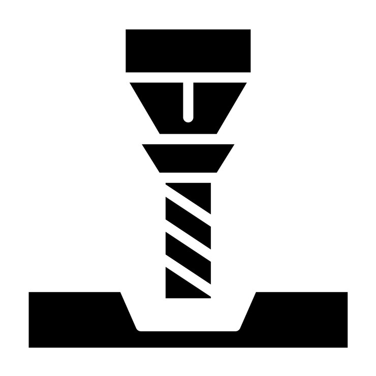 Vector estilo del icono de la máquina cnc de diseño vectorial